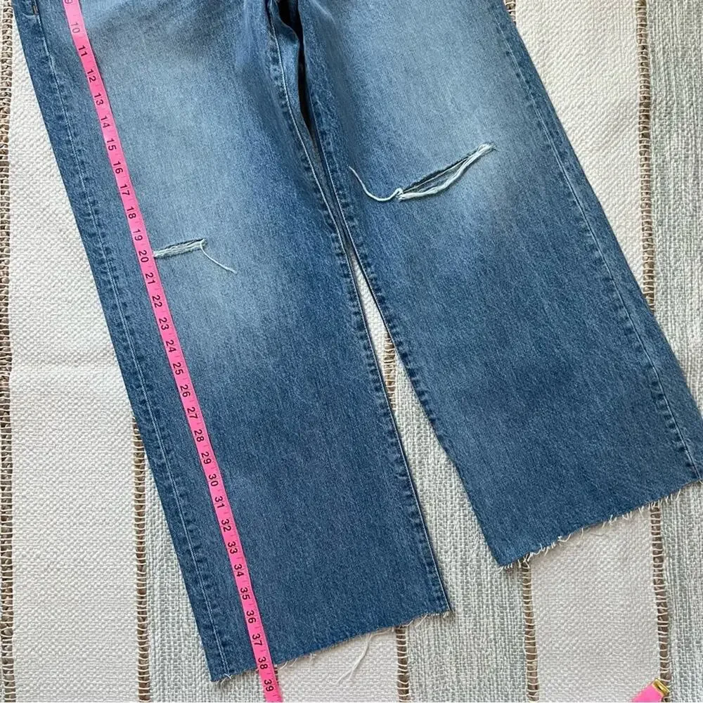 SLVRLAKE Grace Crop Rockaway High Rise Wide Leg Jeans Women’s Size 29 - Picture 2 of 9